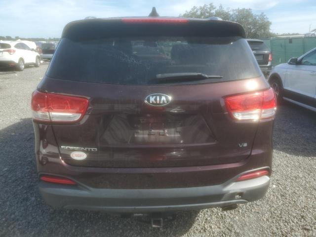 5XYPGDA55GG025086 - 2016 KIA SORENTO LX MAROON photo 6