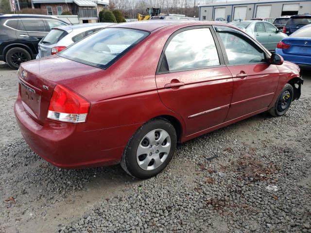 KNAFE222195639510 - 2009 KIA SPECTRA EX RED photo 3