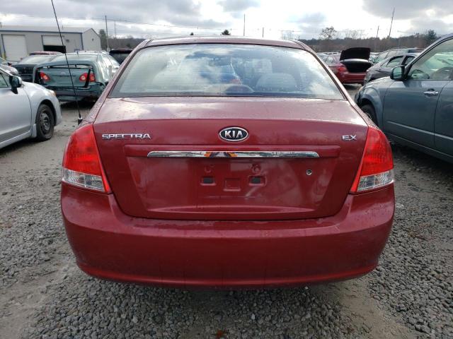 KNAFE222195639510 - 2009 KIA SPECTRA EX RED photo 6