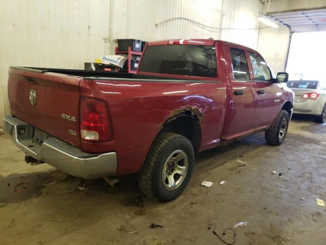 1D7RV1GPXAS231971 - 2010 DODGE RAM 1500 RED photo 3