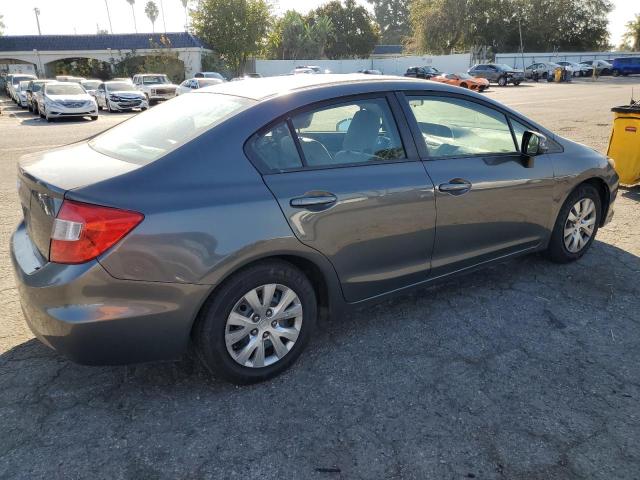 19XFB2F53CE373063 - 2012 HONDA CIVIC LX GRAY photo 3