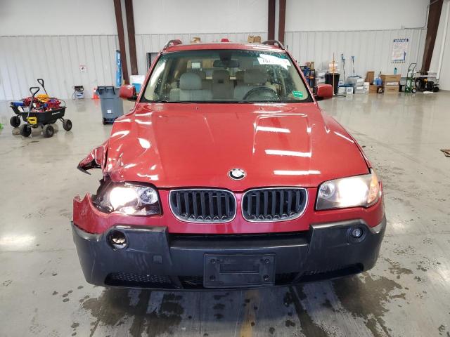 WBXPA93425WD15309 - 2005 BMW X3 3.0I RED photo 5