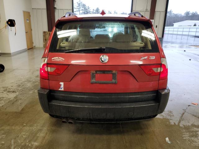 WBXPA93425WD15309 - 2005 BMW X3 3.0I RED photo 6