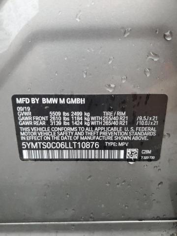 5YMTS0C06LLT10876 - 2020 BMW X3 M COMPETITION SILVER photo 14