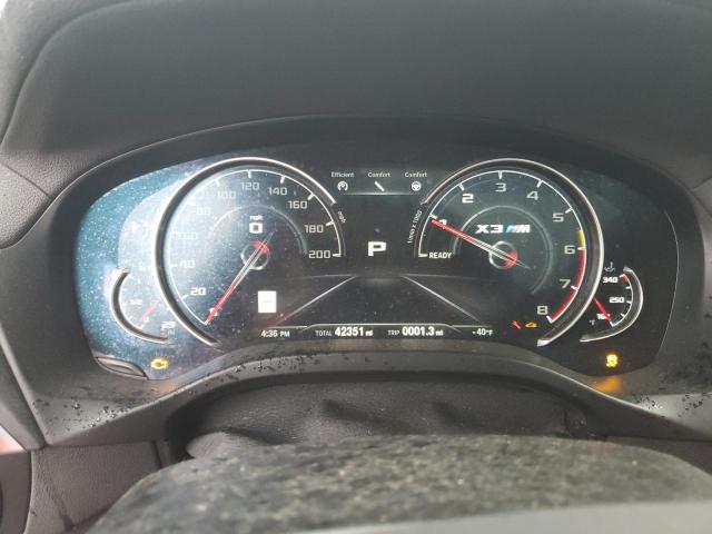 5YMTS0C06LLT10876 - 2020 BMW X3 M COMPETITION SILVER photo 9