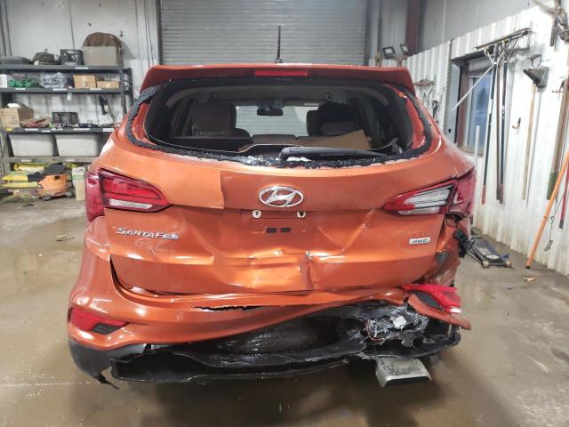 5XYZTDLB5JG521892 - 2018 HYUNDAI SANTA FE S ORANGE photo 6