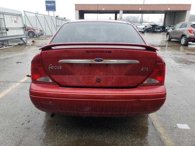 1FAFP38352W342264 - 2002 FORD FOCUS ZTS RED photo 6