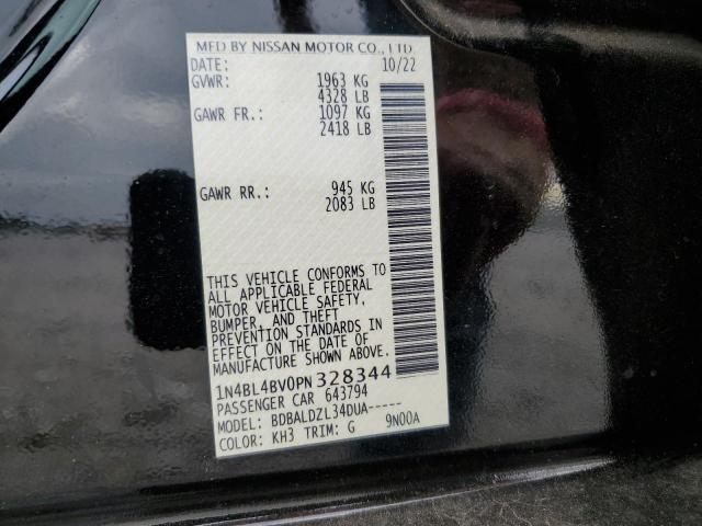 1N4BL4BV0PN328344 - 2023 NISSAN ALTIMA S BLACK photo 12