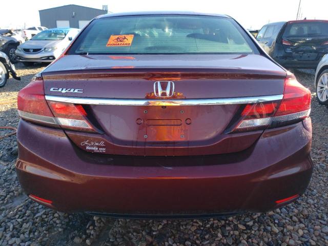 2HGFB2F52FH562393 - 2015 HONDA CIVIC LX MAROON photo 6