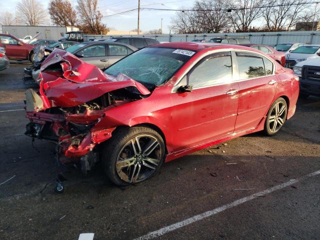 1HGCR2F13HA132143 - 2017 HONDA ACCORD SPORT SPECIAL EDITION RED photo 1