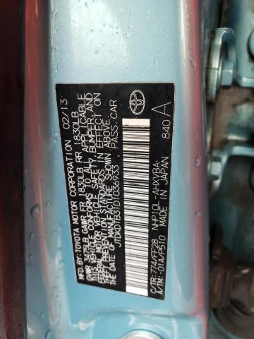 JTDKDTB31D1036933 - 2013 TOYOTA PRIUS C BLUE photo 12