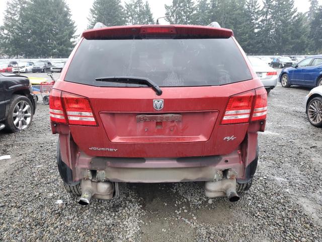 3D4GG67V19T156789 - 2009 DODGE JOURNEY R/T RED photo 6