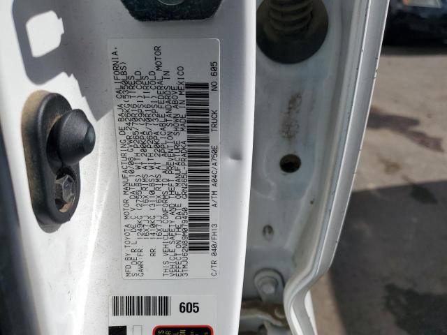3TMJU62N89M079450 - 2009 TOYOTA TACOMA DOUBLE CAB PRERUNNER WHITE photo 12