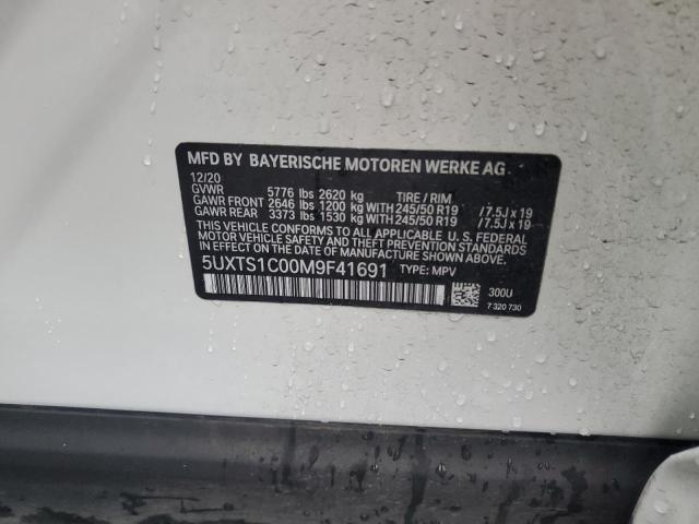 5UXTS1C00M9F41691 - 2021 BMW X3 XDRIVE30E Ақ фото 13