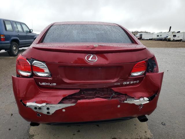 JTHCH96S860013752 - 2006 LEXUS GS 300 RED photo 6