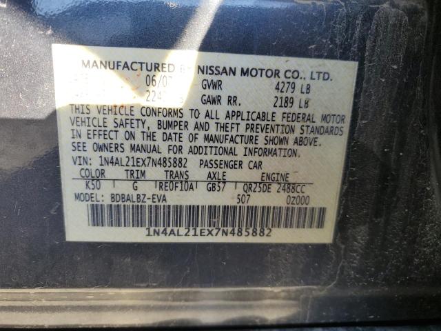 1N4AL21EX7N485882 - 2007 NISSAN ALTIMA 2.5 GRAY photo 12