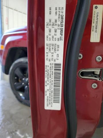 1C4NJRFB8CD696197 - 2012 JEEP PATRIOT LATITUDE RED photo 12