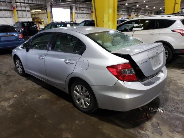 2HGFB2F5XCH593919 - 2012 HONDA CIVIC LX SILVER photo 2