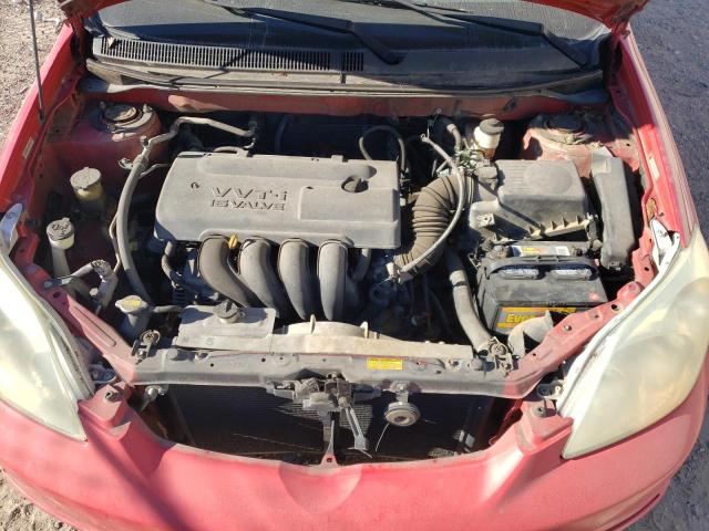 2T1KR32EX4C179989 - 2004 TOYOTA COROLLA MA XR RED photo 11