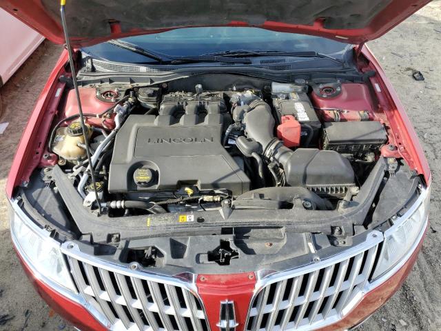 3LNHL2JC1BR761665 - 2011 LINCOLN MKZ RED photo 11