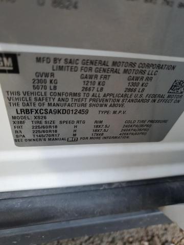 LRBFXCSA9KD012459 - 2019 BUICK ENVISION ESSENCE WHITE photo 13