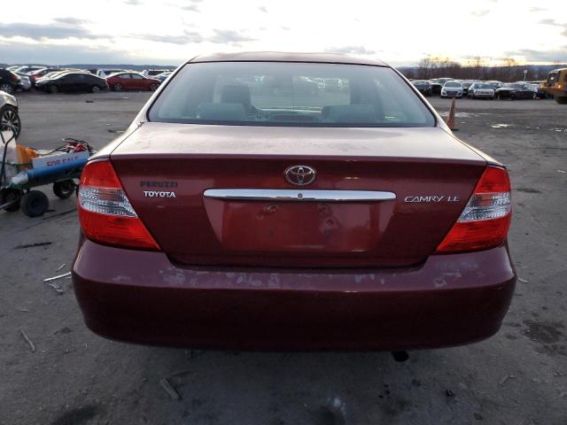 4T1BE32K92U018269 - 2002 TOYOTA CAMRY LE RED photo 6