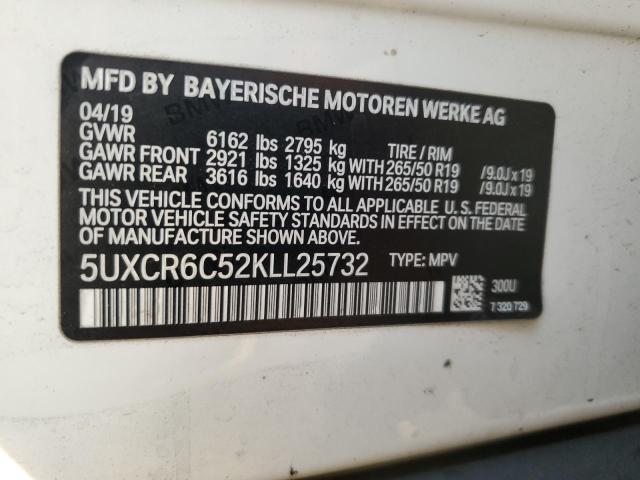 5UXCR6C52KLL25732 - 2019 BMW X5 XDRIVE40I WHITE photo 14