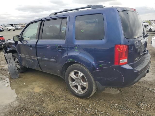 5FNYF4H58DB027981 - 2013 HONDA PILOT EXL BLUE photo 2