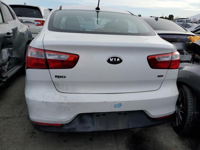 KNADM4A36G6625254 - 2016 KIA RIO LX WHITE photo 6