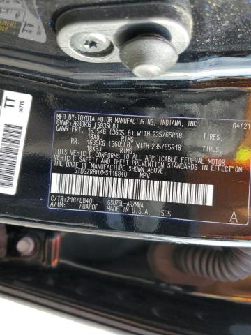 5TDGZRBHXMS116840 - 2021 TOYOTA HIGHLANDER XLE BLACK photo 14