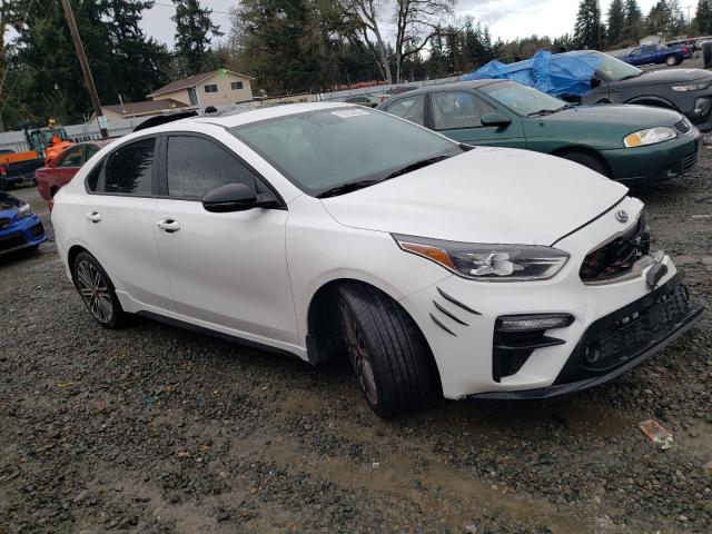 3KPF44AC4ME331742 - 2021 KIA FORTE GT WHITE photo 4