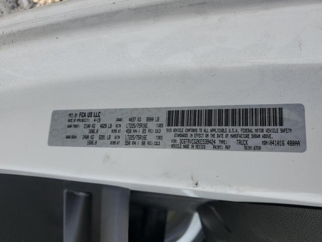 3C6TRVCG2KE539424 - 2019 RAM PROMASTER 2500 HIGH Weiß Foto 12
