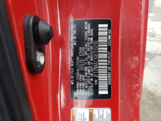 JF1ZNAA13G8703230 - 2016 TOYOTA SCION FR-S წითელი ფოტო 12