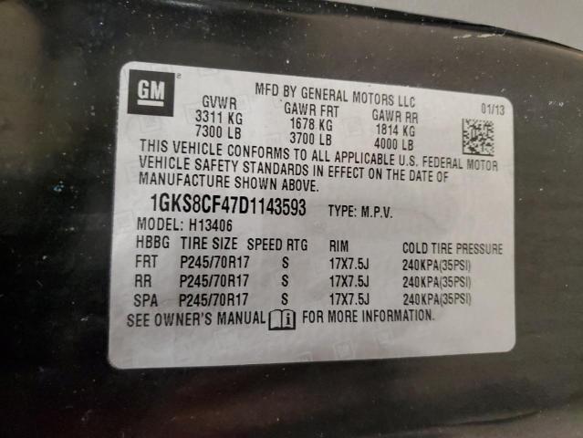 1GKS8CF47D1143593 - 2013 GMC SAVANA G1500 LT BLACK photo 13