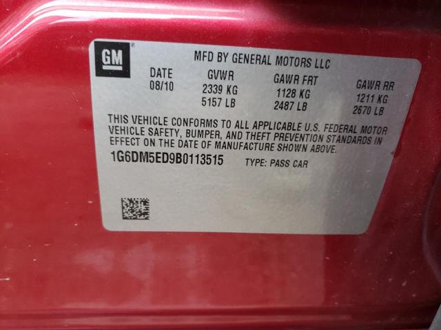 1G6DM5ED9B0113515 - 2011 CADILLAC CTS PERFORMANCE COLLECTION Rot Foto 12