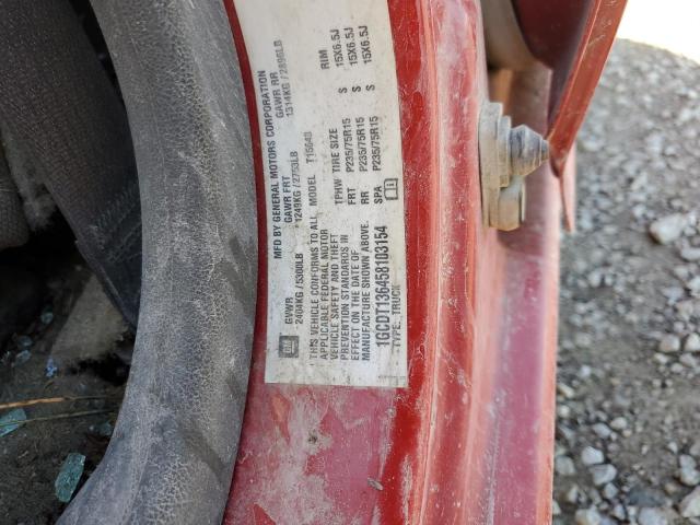 1GCDT136458103154 - 2005 CHEVROLET COLORADO RED photo 12