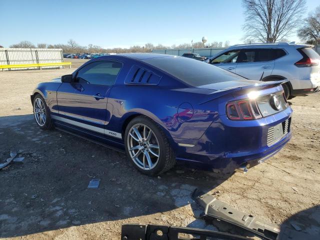 1ZVBP8AM5E5240544 - 2014 FORD MUSTANG BLUE photo 2