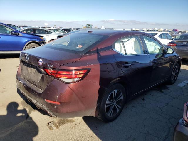 3N1AB8CV8NY229143 - 2022 NISSAN SENTRA SV MAROON photo 3