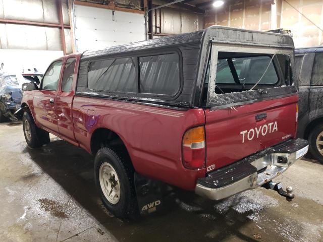 4TAVN73F5SZ050077 - 1995 TOYOTA TACOMA XTRACAB BURGUNDY photo 2