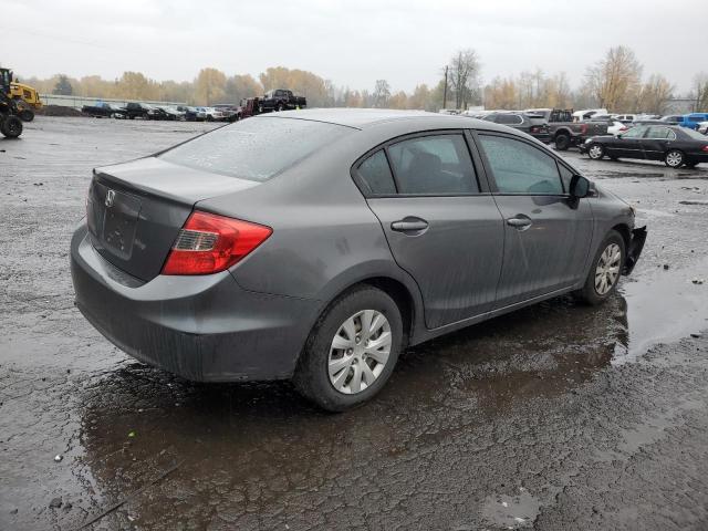 2HGFB2F51CH602796 - 2012 HONDA CIVIC LX GRAY photo 3