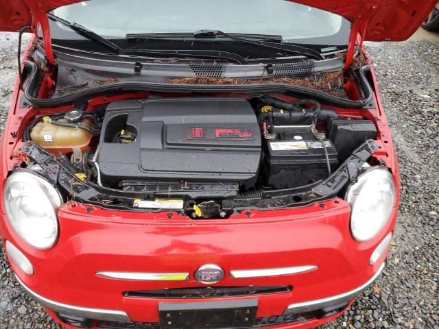 3C3CFFCR3CT365891 - 2012 FIAT 500 LOUNGE RED photo 11