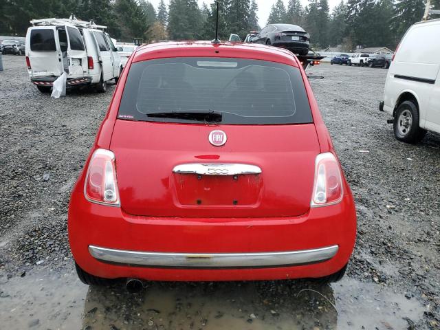 3C3CFFCR3CT365891 - 2012 FIAT 500 LOUNGE RED photo 6