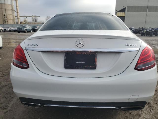 55SWF4KBXJU271230 - 2018 MERCEDES-BENZ C 300 4MATIC WHITE photo 6