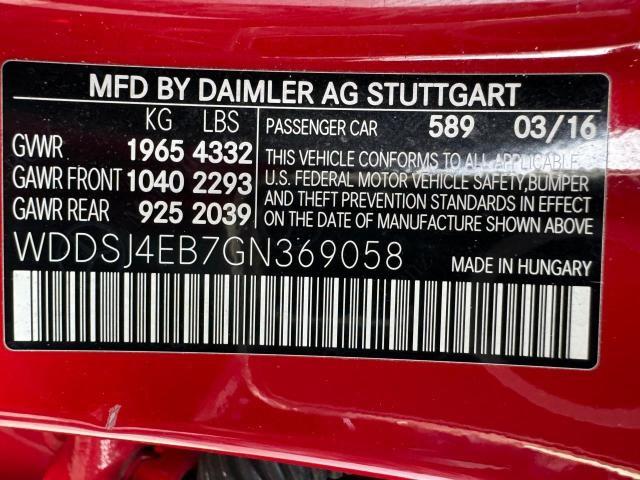 WDDSJ4EB7GN369058 - 2016 MERCEDES-BENZ CLA 250 RED photo 15