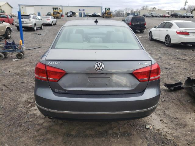 1VWCN7A34DC081960 - 2013 VOLKSWAGEN PASSAT SEL GRAY photo 6