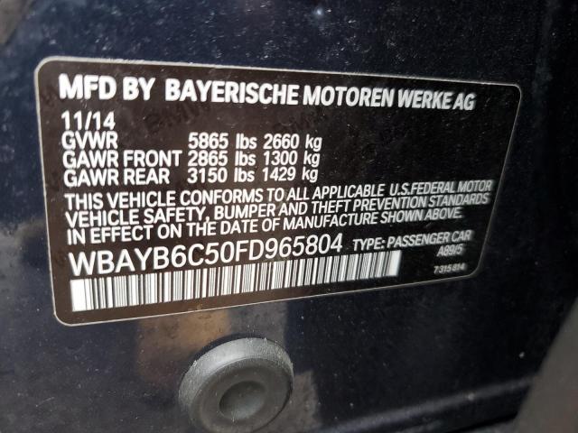 WBAYB6C50FD965804 - 2015 BMW 750 XI BLUE photo 12