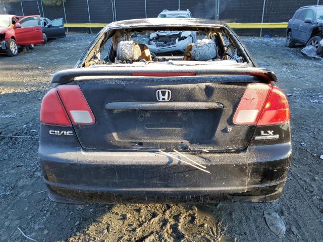 2HGES16555H613664 - 2005 HONDA CIVIC LX BLACK photo 6