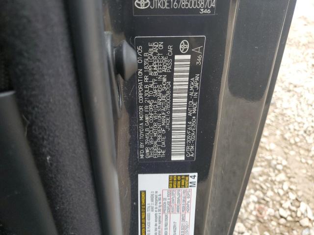 JTKDE167850038704 - 2005 TOYOTA SCION TC 黑色 照片 12