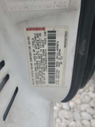 JT2AW15C9K0154276 - 1989 TOYOTA MR2 WHITE photo 12