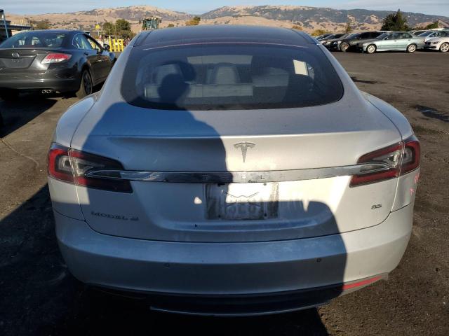 5YJSA1H13EFP56374 - 2014 TESLA MODEL S SILVER photo 6